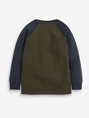 Multi Long Sleeve Raglan T-Shirts 3 Pack (3-16yrs) - Image 5 of 6