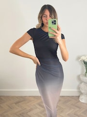 Style Cheat Denver Kurzärmeliges Kleid aus Netzstoff mit Farbverlauf - Bild 2 von 4