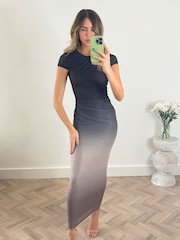 Style Cheat Denver Kurzärmeliges Kleid aus Netzstoff mit Farbverlauf - Bild 3 von 4