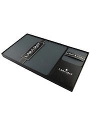 Lara-May Set of 8 Grey Leather Coasters and Placemats - Image 4 of 4