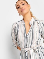 Creme/Grau gestreift - M&co Bluse mit Ärmeldetail - Bild 4 von 4
