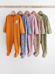 Multi Baby Sleepsuits 5 Pack (0mths-2yrs) - Image 1 of 9