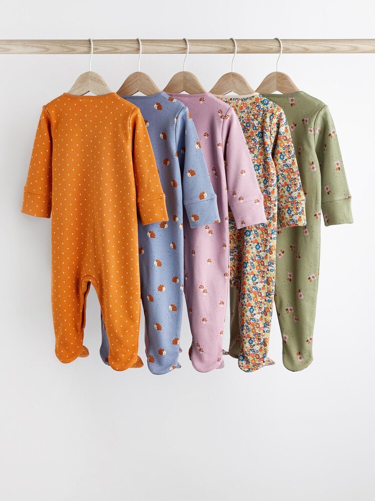 Multi Baby Sleepsuits 5 Pack (0mths-2yrs) - Image 2 of 9 Multi Baby Sleepsuits 5 Pack (0mths-2yrs) - Image 2 of 9