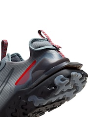 Nike Grey/Red React Vision Trainers - Image 10 of 12
