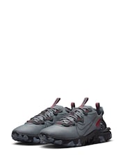Nike Grey/Red React Vision Trainers - Image 2 of 12