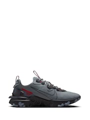 Nike Grey/Red React Vision Trainers - Image 4 of 12