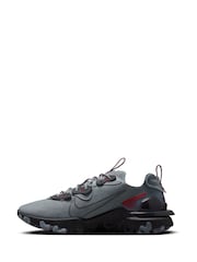 Nike Grey/Red React Vision Trainers - Image 5 of 12