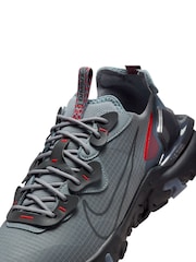 Nike Grey/Red React Vision Trainers - Image 8 of 12