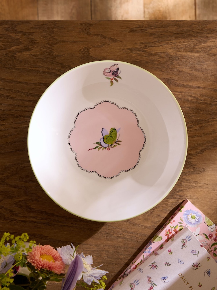 Cath Kidston Set of 4 Pink Butterfly Pasta Bowls - Image 3 of 3 Cath Kidston Set of 4 Pink Butterfly Pasta Bowls - Image 3 of 3