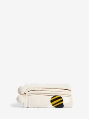 Natural Cosy Bee Appliqué Throw - Image 4 of 4