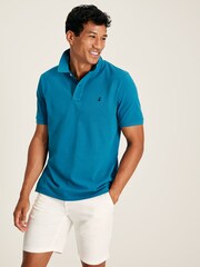 Joules Woody Turquoise Cotton Polo Shirt - Image 2 of 4
