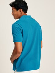Joules Woody Turquoise Cotton Polo Shirt - Image 3 of 4
