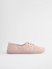 Print Embroidered Forever Comfort® Laceless Canvas Slip-On Trainers - Image 3 of 8