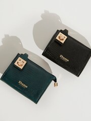 Dune London Black Koined Turnlock Cardholder - Image 6 of 6