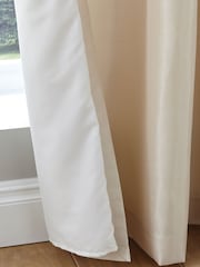 Catherine Lansfield Natural Glitzy Sequin Eyelet Lined Curtains - Image 3 of 3
