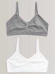 Grey/White 2 Pack Seam Free Crop Tops (7-16yrs) - Image 1 of 5
