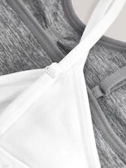 Grey/White 2 Pack Seam Free Crop Tops (7-16yrs) - Image 5 of 5