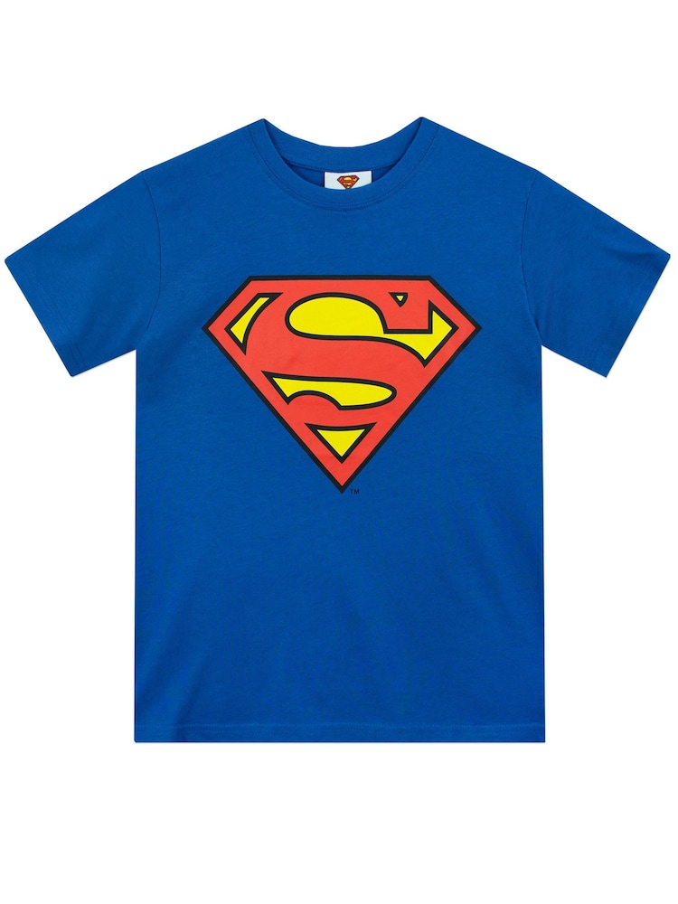 Character Blue 100% Cotton DC Comics Superman T-Shirt - Image 1 of 5