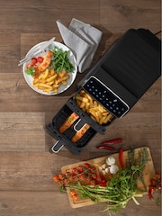 Daewoo Black Dual Stack Air Fryer 10L - Image 2 of 4