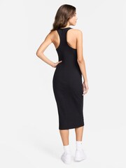 Nike Black Chill Knit Ribbed Midi Dress - Image 2 of 7