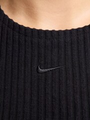Nike Black Chill Knit Ribbed Midi Dress - Image 4 of 7