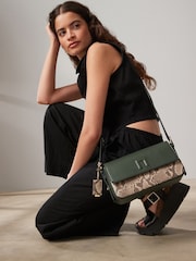 Green Embossed Logo Cross-Body Bag - Image 1 of 11