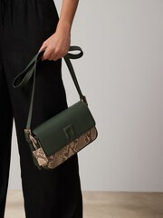 Green Embossed Logo Cross-Body Bag - Image 2 of 11