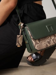 Green Embossed Logo Cross-Body Bag - Image 4 of 11