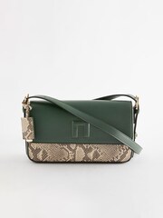 Green Embossed Logo Cross-Body Bag - Image 6 of 11