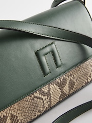Green Embossed Logo Cross-Body Bag - Image 8 of 11