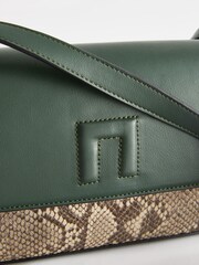 Green Embossed Logo Cross-Body Bag - Image 9 of 11