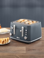 Daewoo Blue Cascade 4 Slice Toaster - Image 1 of 4