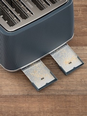 Daewoo Blue Cascade 4 Slice Toaster - Image 3 of 4
