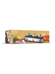Daewoo Silver 3x1.5L Triple Slow Cooker - Image 4 of 4