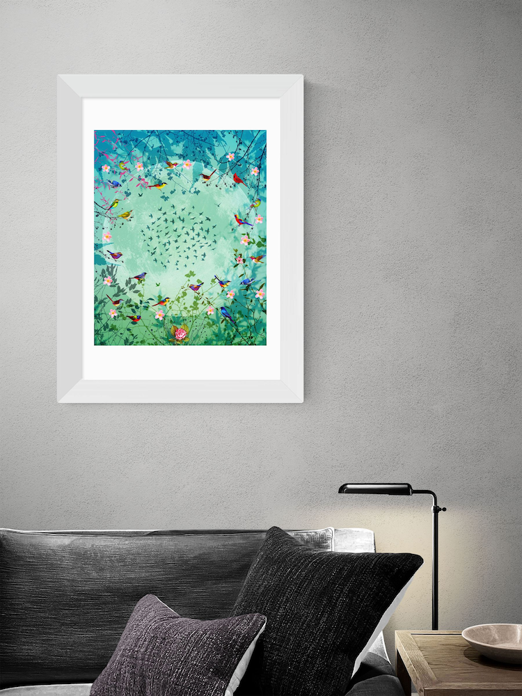 White Moon Garden by Fiona Watson Framed Print - Image 2 of 4 White Moon Garden by Fiona Watson Framed Print - Image 2 of 4