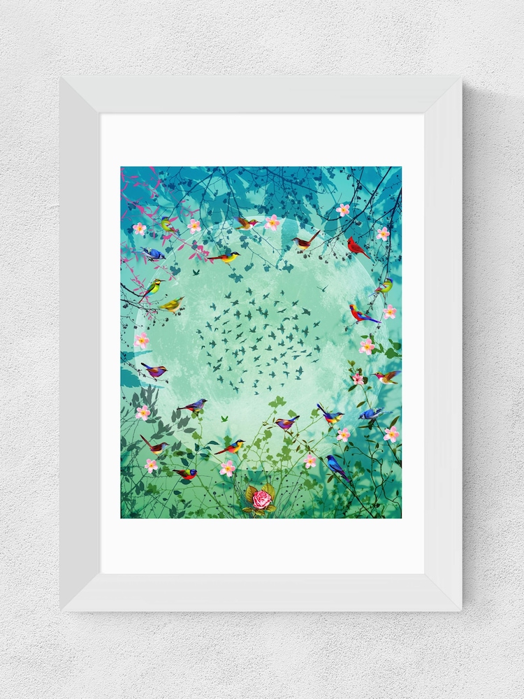 White Moon Garden by Fiona Watson Framed Print - Image 4 of 4
