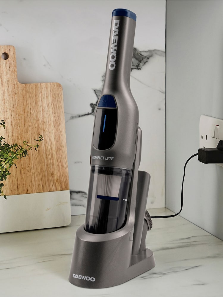 Daewoo Grey Cyclone Compact Lyte 7.4v Handheld Vacuum Cleaner - Image 1 of 4 Daewoo Grey Cyclone Compact Lyte 7.4v Handheld Vacuum Cleaner - Image 1 of 4