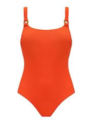 Pour Moi Orange Cali Recycled Ring Underwired Tummy Control Swimsuit - Image 4 of 5