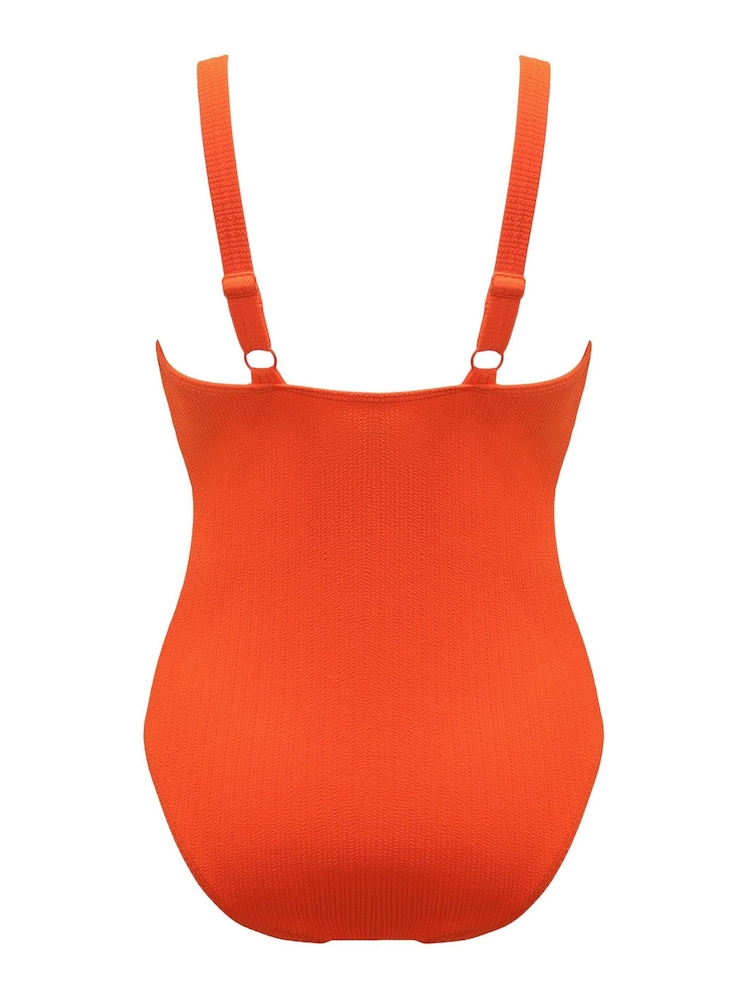 Pour Moi Orange Cali Recycled Ring Underwired Tummy Control Swimsuit - Image 5 of 5