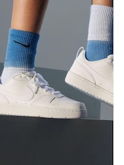Nike White Court Borough Low Youth Trainers - Image 3 of 4