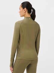 Sweaty Betty Brown Ultimate Studio Pilates Gripper Half Zip Sweat Top - Image 2 of 6