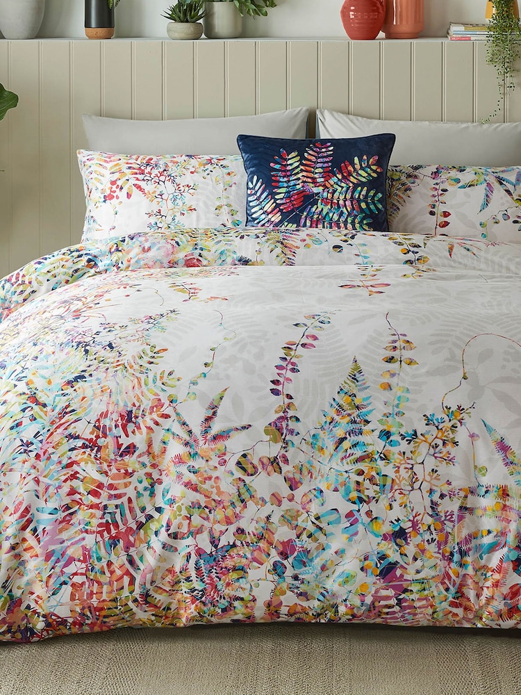 Clarissa Hulse Cream 100% Cotton Cascading Kaleidoscope Pillowcases - Image 1 of 4