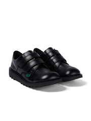 Kickers Black Junior Lo Hook and Loop Leather Shoes - Image 3 of 6