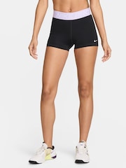 Nike Black/Purple Pro 3" Shorts - Image 1 of 6