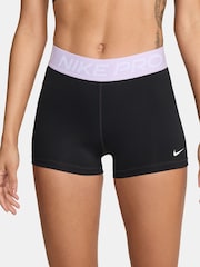 Nike Black/Purple Pro 3" Shorts - Image 3 of 6