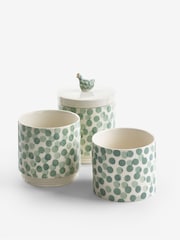 Set of 3 Sage Green Chicken Stacking Storage Jars - Image 4 of 4