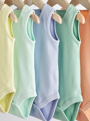 Bright Baby Rib Vests 5 Pack - Image 3 of 12