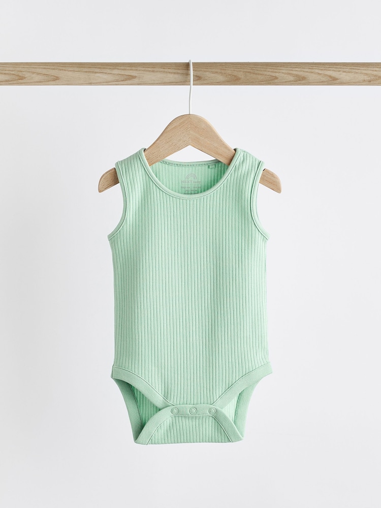 Bright Baby Rib Vests 5 Pack - Image 7 of 12