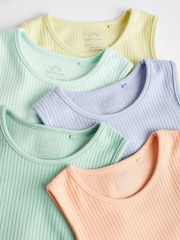Bright Baby Rib Vests 5 Pack - Image 9 of 12