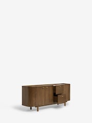 Dark Edwin Oak Veneer Ceramic Top Large Sideboard - Image 9 of 9